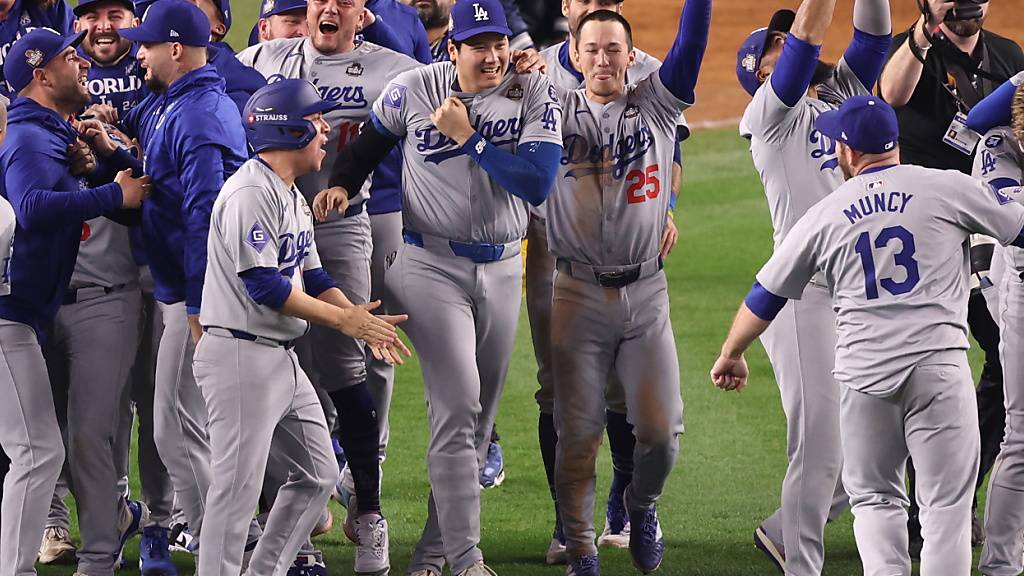 Die Los Angeles Dodgers feiern ihren achten Triumph in den World Series