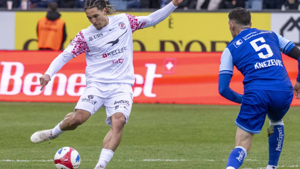 Nishan Burkart stellt Luzerns Abwehr vor Probleme