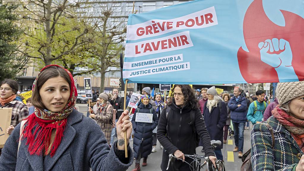Streik für die Zukunft: Demonstrationszug in Genf.