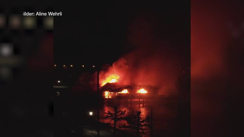 Grossbrand: Historische Badehütte in Rorschach durch verheerendes Feuer zerstört