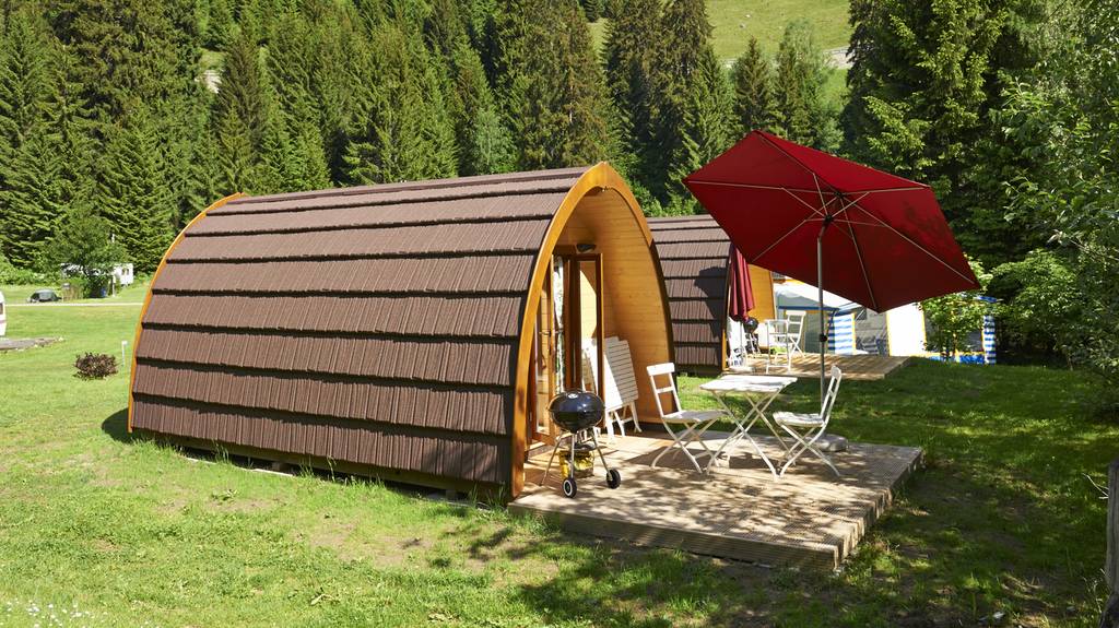 Glamping Haus am See Camping Graubünden Schweiz
