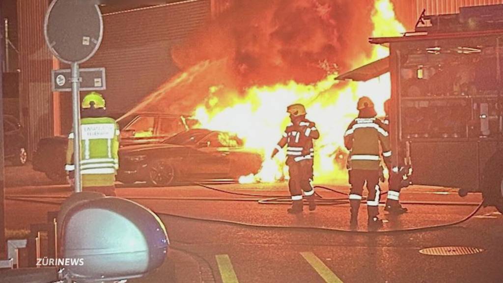 Brandstiftung in Dietikon: Mehrere Autos ausgebrannt