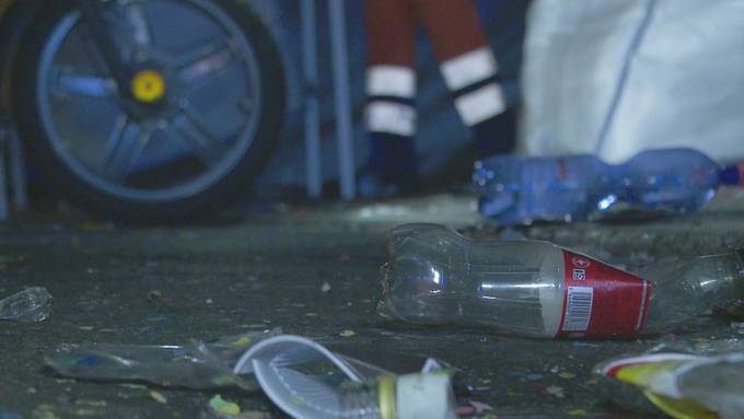Abfallräumung an der Luzerner Fasnacht