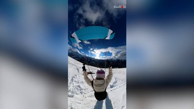 Adrenalin pur: Aufnahmen einer wagemutigen Schweizer Paragliderin