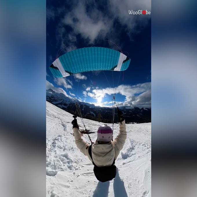 Adrenalin pur: Aufnahmen einer wagemutigen Schweizer Paragliderin