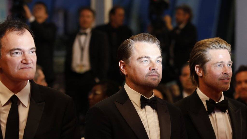 Regisseur Quentin Tarantino und die Schauspieler Leonardo DiCaprio sowie Brad Pitt (von links) wollen für «Once Upon a Time in Hollywood» Preise absahnen.