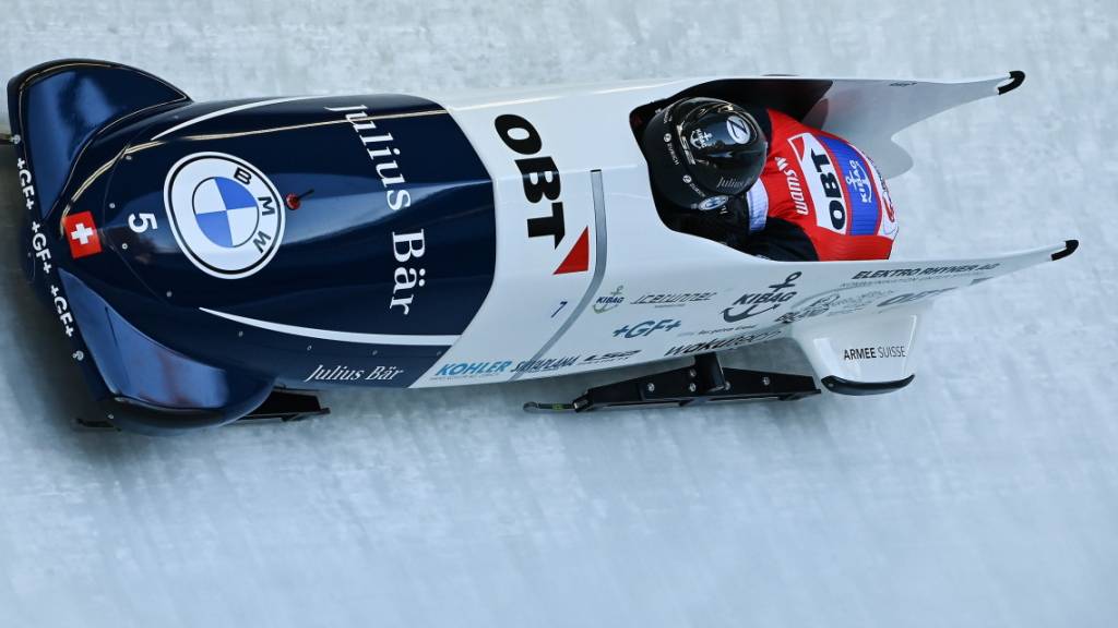 Als Siebte beste Schweizer beim Weltcup-Auftakt in Innsbruck-Igls: Michael Vogt und Sandro Michel im Zweierbob