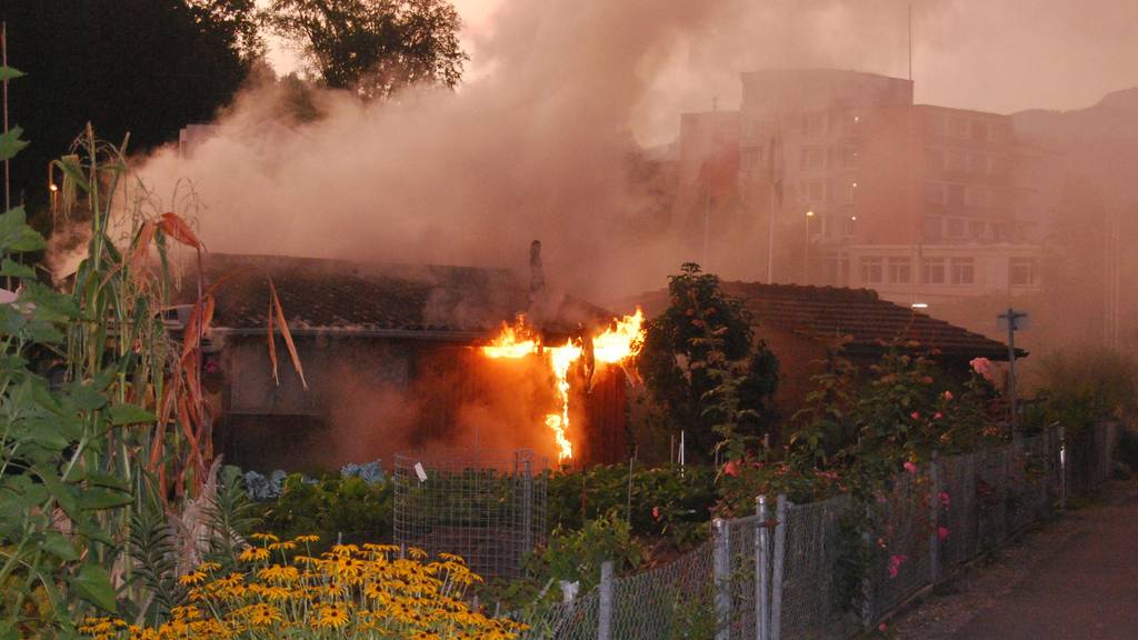 In Luzern ist ein Gartenhaus abgebrannt