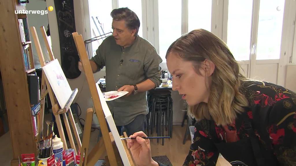 Ihre erste Unterwegs-Sendung führt Sara Wicki in die Kunstwelt