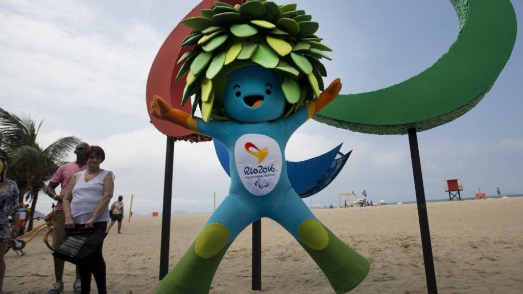 Tom, das Maskottchen der Paralympics in Rio, freut sich über die gestiegene Ticket-Nachfrage