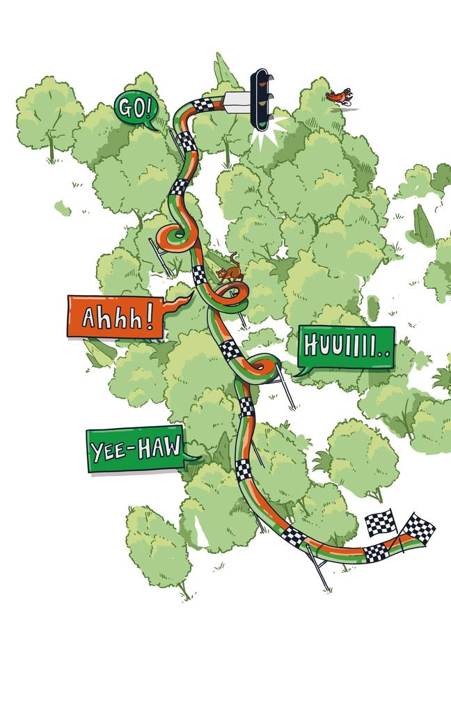 Die neue Rutsche im Alpamare wird grün-orange. (Bild: pd)