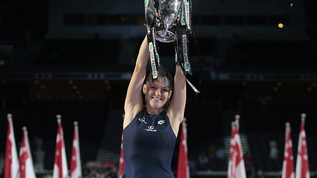 Die Polin Agnieszka Radwanska feierte an den WTA-Finals in Singapur den ersten grossen Titel ihrer Karriere