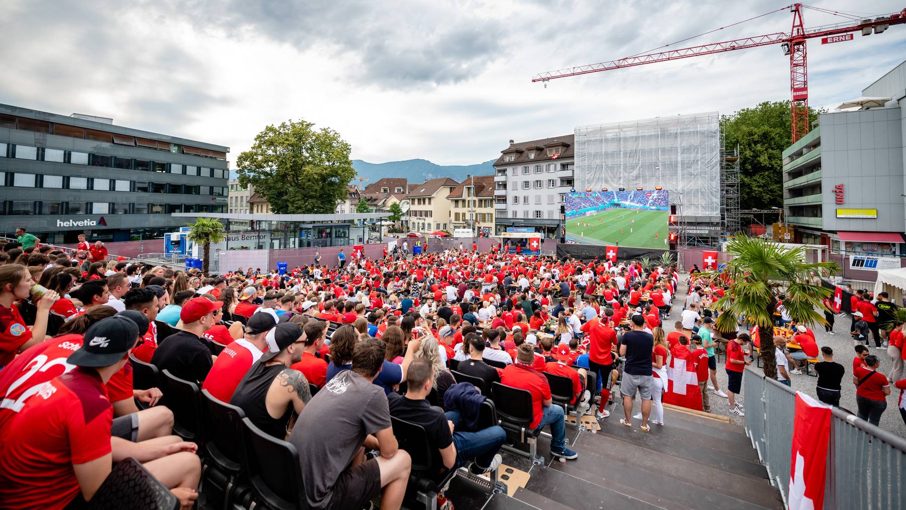 Public Viewing Beach Style in Solothurn WM 18