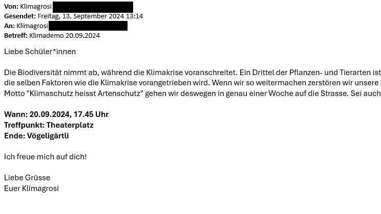 Screenshot Klimagrosi Mail September 24