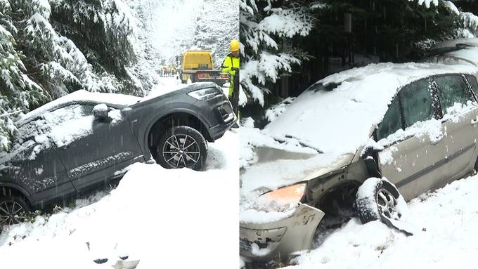 Rund 25 Unfälle: Schnee sorgt für Chaos auf Aargauer Strassen 
