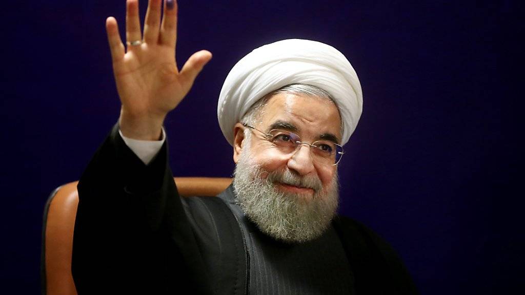 Irans Präsident Ruhani ist zufrieden mit der Aufhebung der Sanktionen (Archiv)