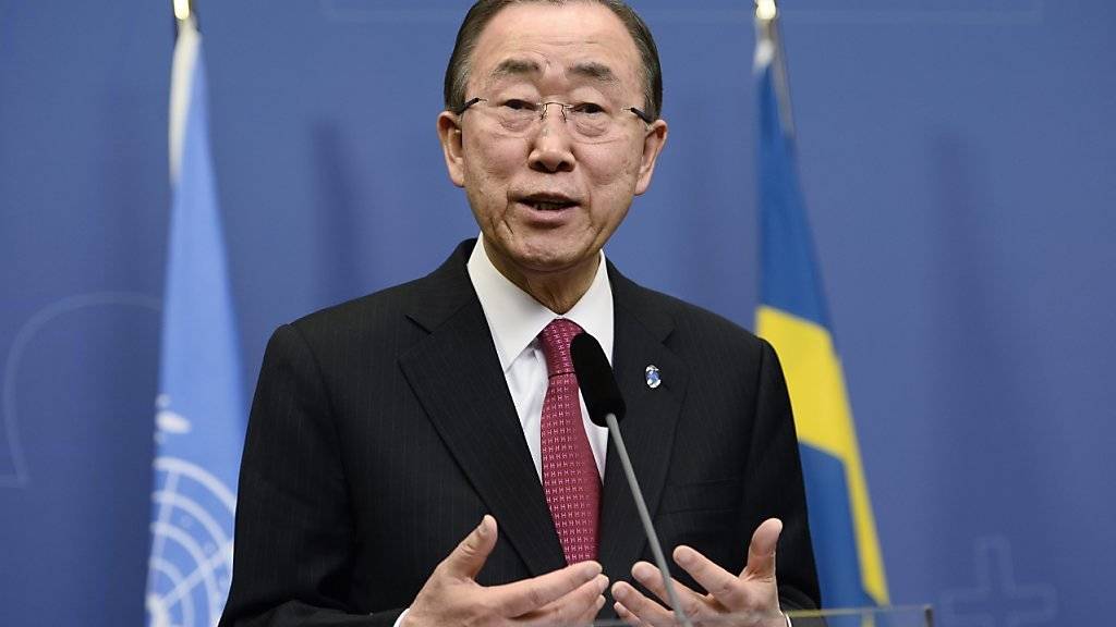 Ban Ki Moon forderte die entwickelten Staaten zur Aufnahme von fast einer halben Million syrischer Flüchtlinge auf.