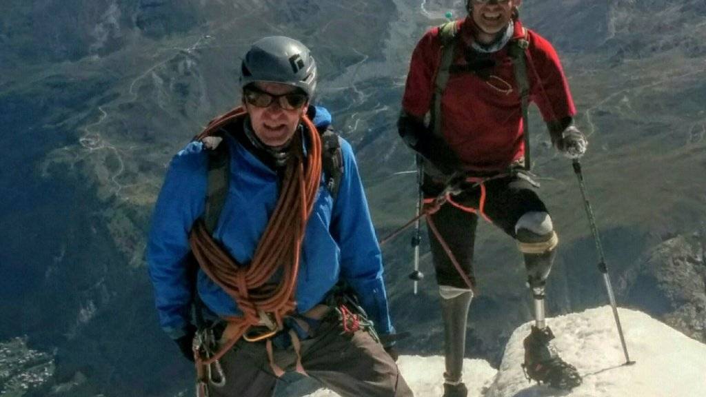Jamie Andrew (r.) bezwang mit seinem Begleiter Steve James das Matterhorn.