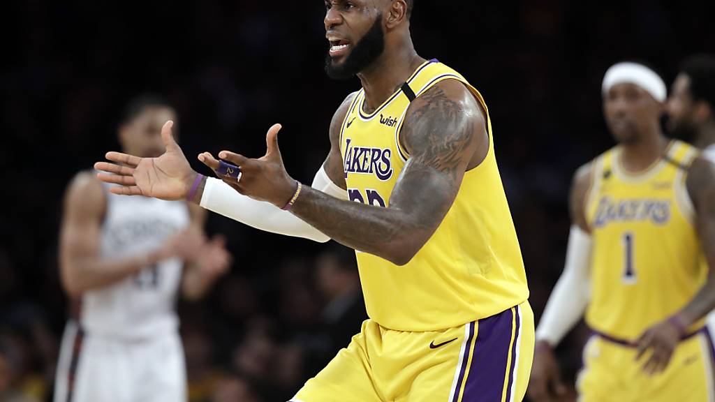 Coronavirus bei zwei Spielern der Los Angeles Lakers: Ob auch Superstar LeBron James darunter ist, wurde nicht bekannt gegeben