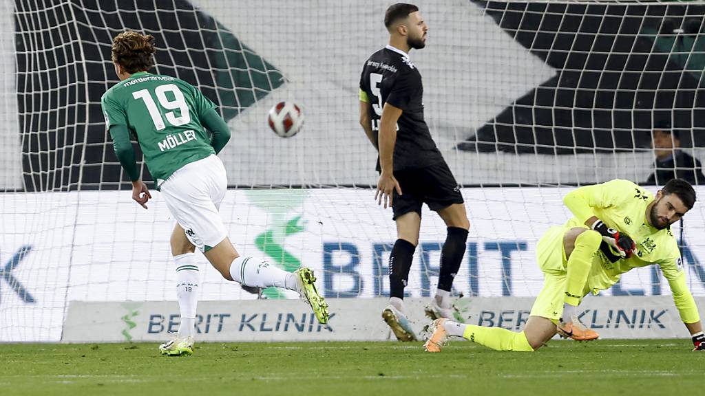 Nikolaj Möller gelingt das erste Tor für den FC St. Gallen