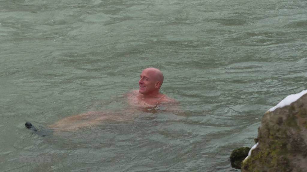 Baden in der bitterkalten Emme