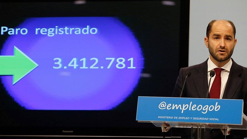 3,4 Millionen Menschen: Staatssekretär Juan Pablo Riesgo konnte über so tiefe Dezember-Arbeitslosenzahlen berichten wie seit Jahren nicht mehr.