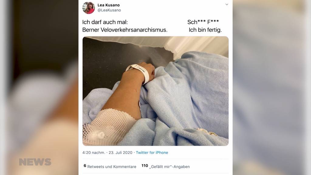 Harte Worte auf Twitter: Lea Kusano verletzt wegen Velo-Rowdy