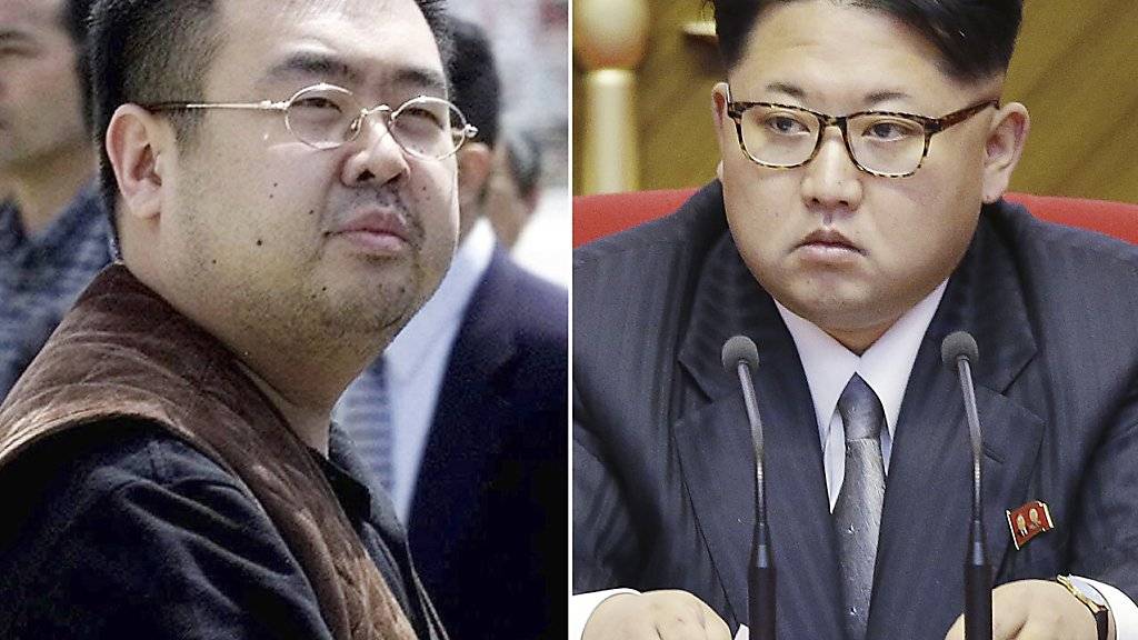 Nervengift im Spiel: Der mutmasslich ermordete Kim Jong Nam (links) und sein Halbbruder Kim Jong Un. (Archivbild)