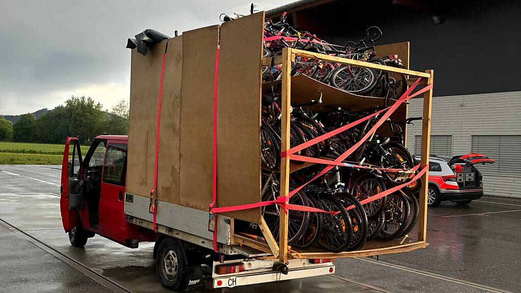 Der Lieferwagenlenker wollte die Velos ins Ausland abtransportieren.