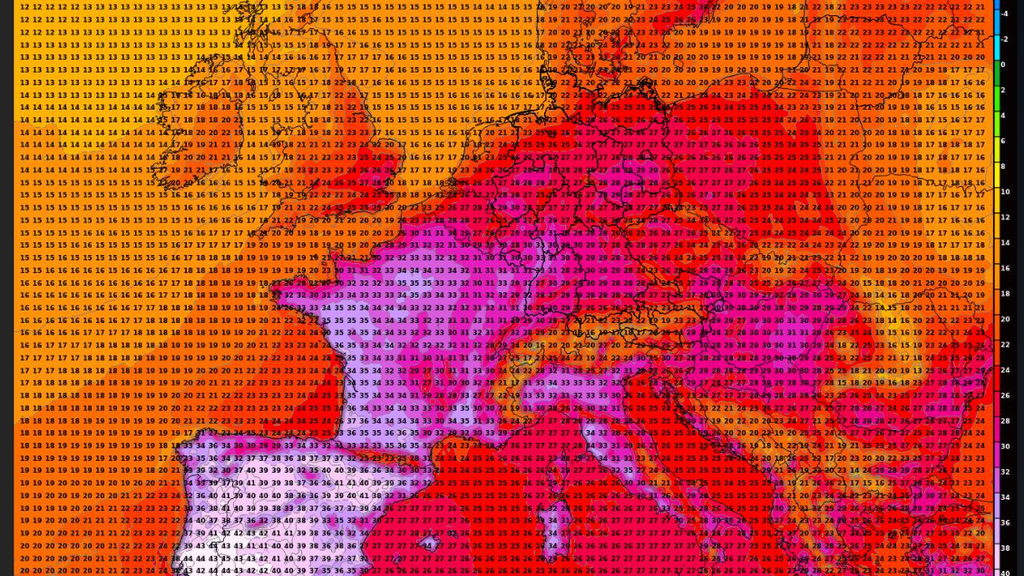 Höchsttemperaturen in Europa am Mittwoch, 13. Juli 2022. Auf der Iberischen Halbinsel verbreitet über 40 Grad!
