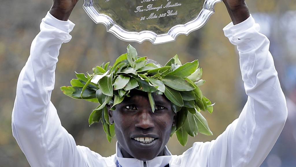 Geoffrey Kamworor, hier nach seinem Sieg am New-York-Marathon am 3. November 2019.
