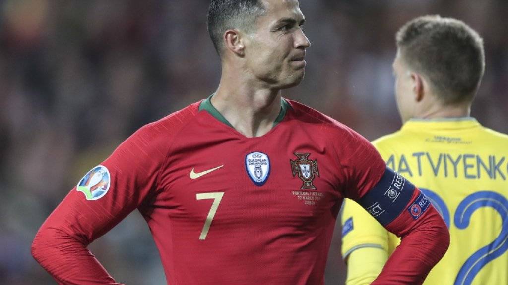 Cristiano Ronaldo und Titelverteidiger Portugal starteten mit einer Enttäuschung in die EM-Qualifikation