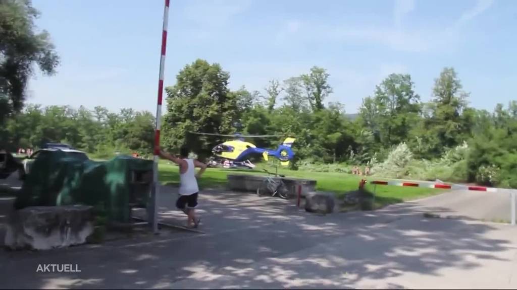 Rettung aus Reuss in Bremgarten 