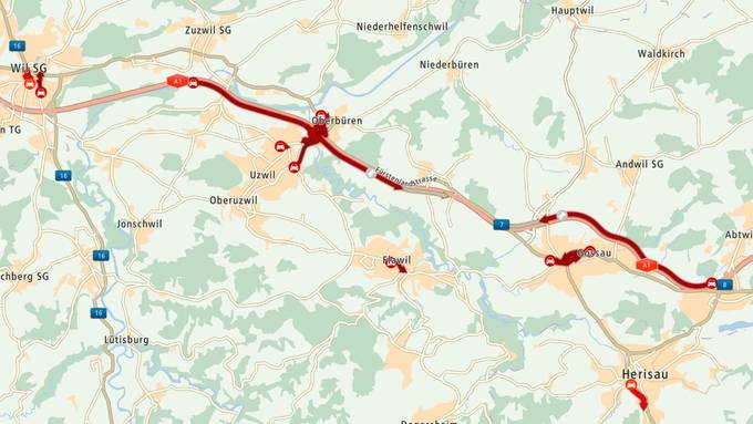 55 Minuten Wartezeit auf der A53