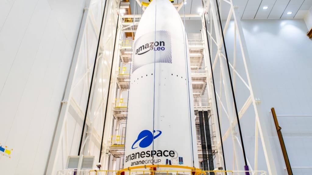 20 Meter hoch ist die Spitze der Rakete. Hergestellt wurde sie in der Schweiz.