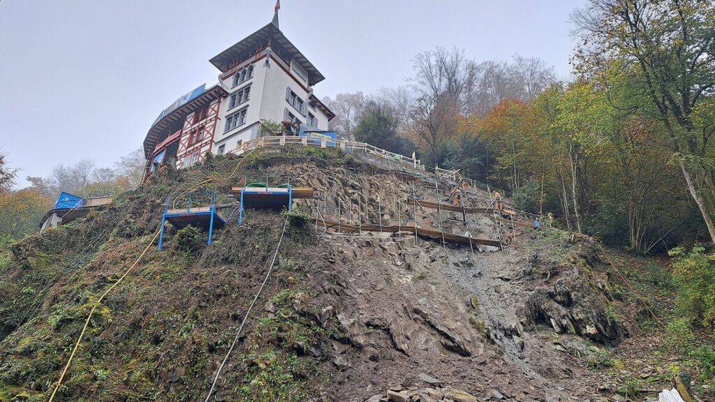 Felssicherungsarbeiten beim Schlössli Schönegg LU dauern länger