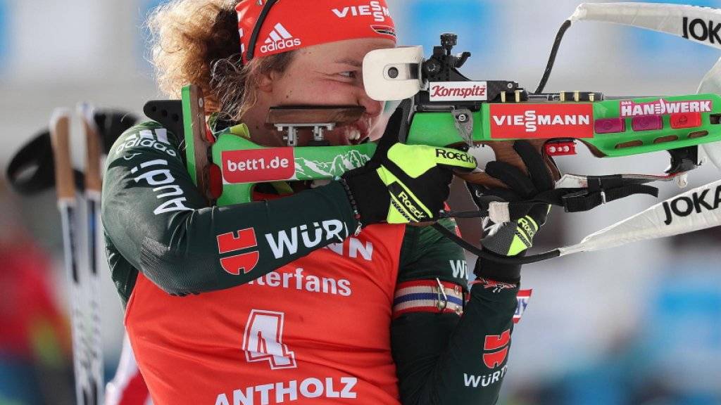 Laura Dahlmeier schaffte es im Biathlon-Weltcup in diesem Jahr zum ersten Mal ganz nach oben