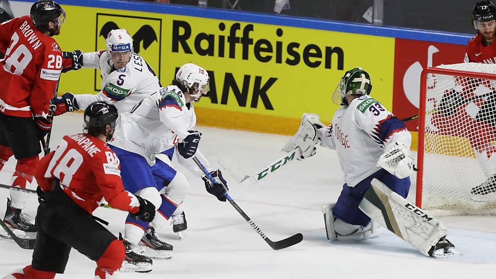Seit Andrew Mangiapane (Nummer 18) in Riga im Team Canada mitspielt, gab es für Kanada nur noch Siege.