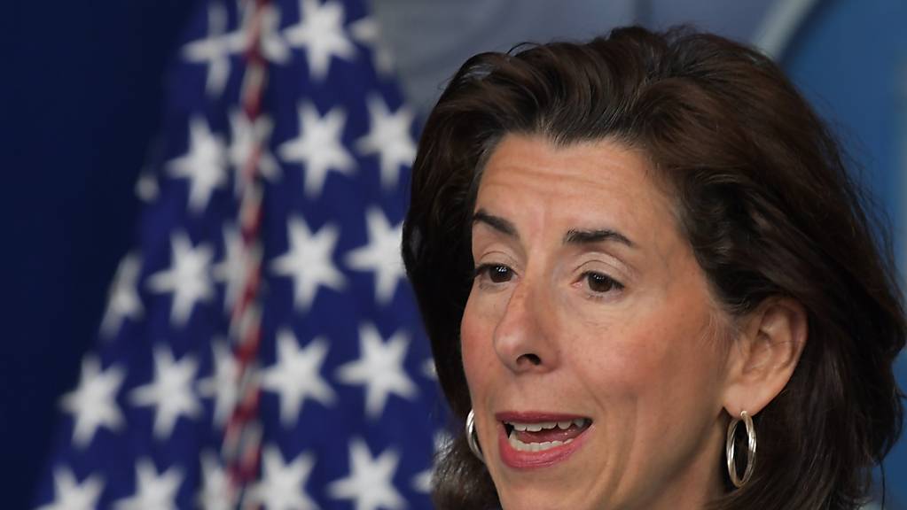 FILED - US Secretary of Commerce Gina Raimondo speaks during a press briefing at Brady Room/White House, about Economic Plan Recovery. Photo: Lenin Nolly/ZUMA Press Wire/dpa