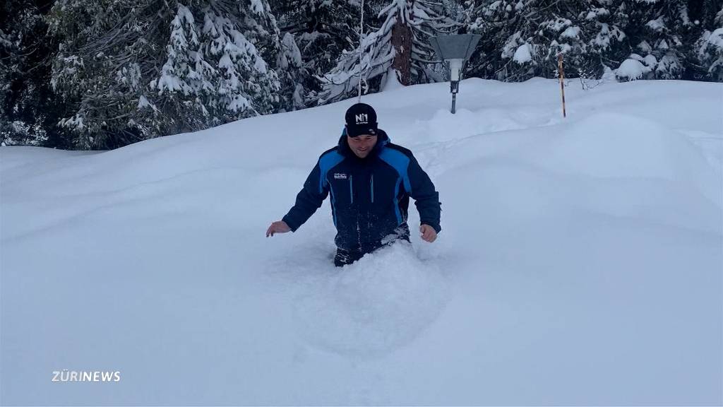 Ungewöhnlich viel Schneefall auch im Zürcher Oberland