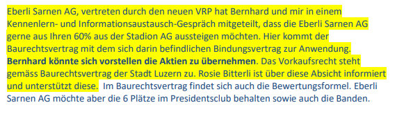 Auszug aus der E-Mail von Philipp Studhalter an die Verwaltungsräte.