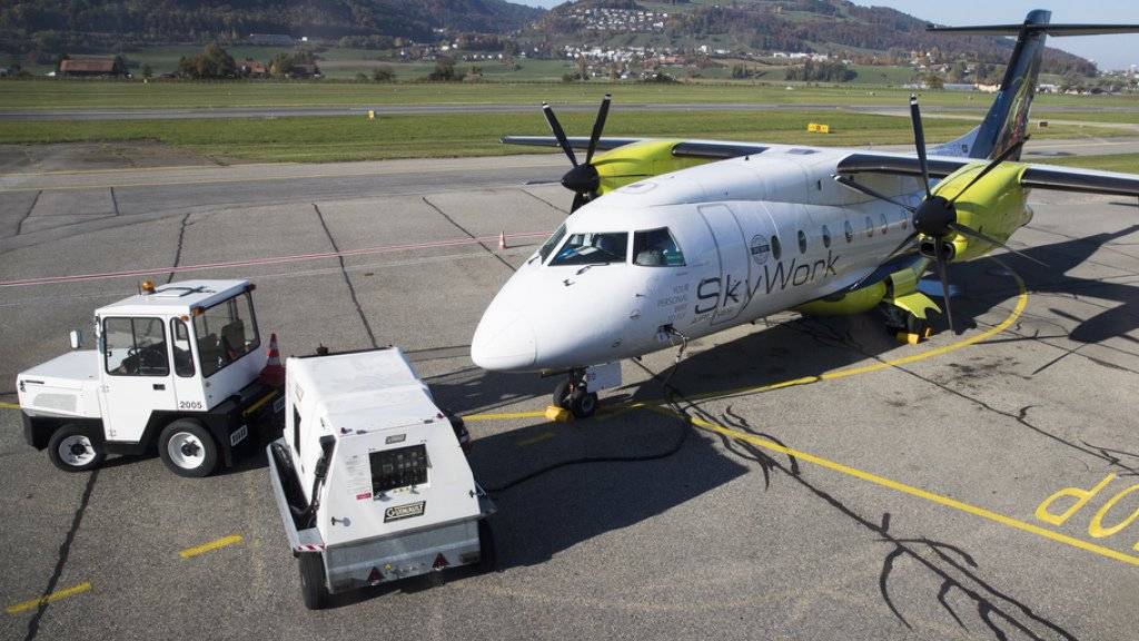Die Fluggesellschaft SkyWork ist für den Flughafen Bern die wichtigste Fluggesellschaft. Sie operiert mit fünf Flugzeugen und beschäftigt etwas über hundert Angestellte. (Archivbild)