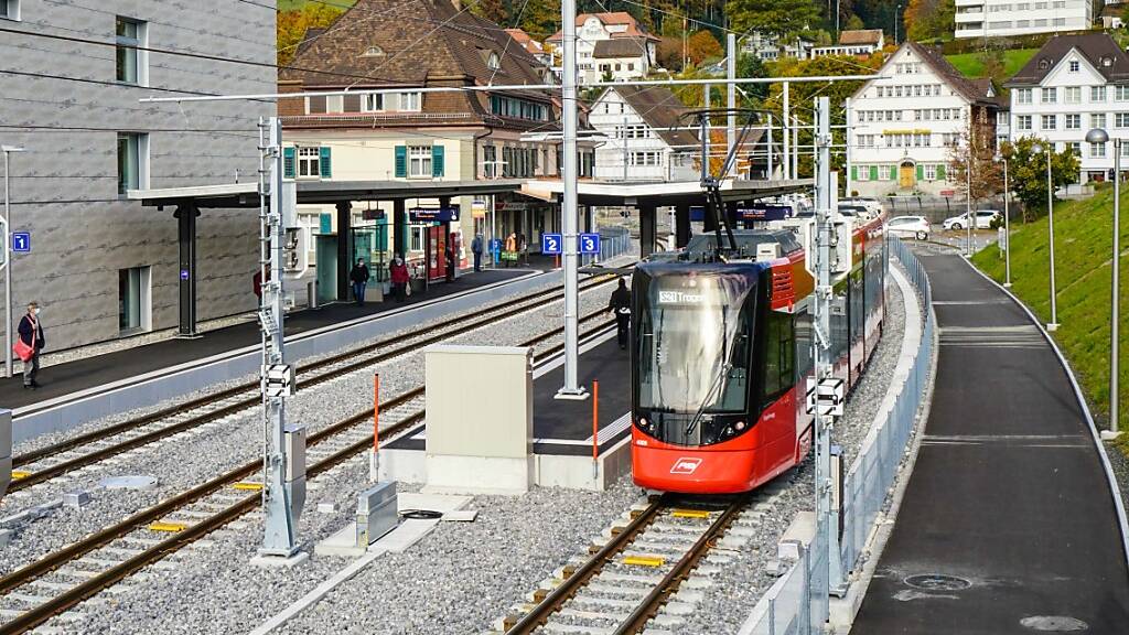 In Teufen AR braucht es für die Durchmesserlinie zwischen Appenzell und Trogen einen Doppelspur-Ausbau bis zum Bahnhof.