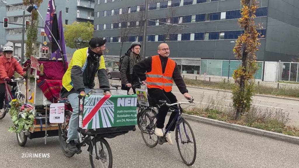 Velodemo gegen Autobahnausbau