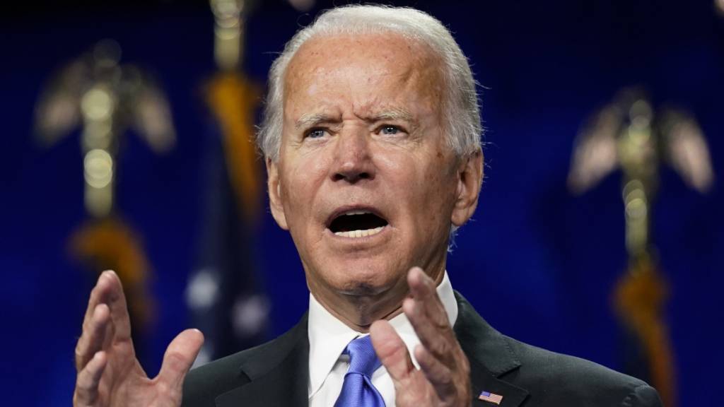 Joe Biden, demokratischer Präsidentschaftskandidat, spricht während des Parteitages der US-Demokraten in Wilmington.