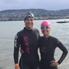 Céline Werdelis kurz vor dem Start in den zweiten Tag