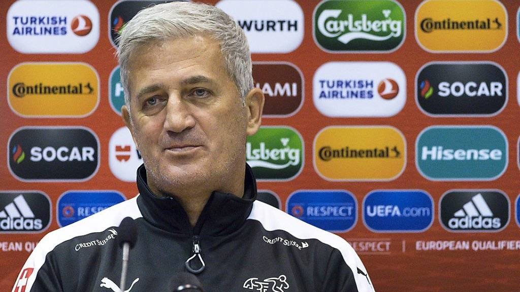 Der Schweizer Nationalcoach Vladimir Petkovic 24 Stunden vor dem Spiel gegen Andorra
