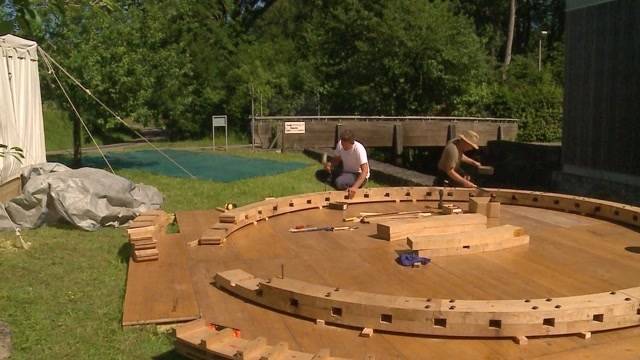 Neues Wasserrad beim Schloss Hallwil