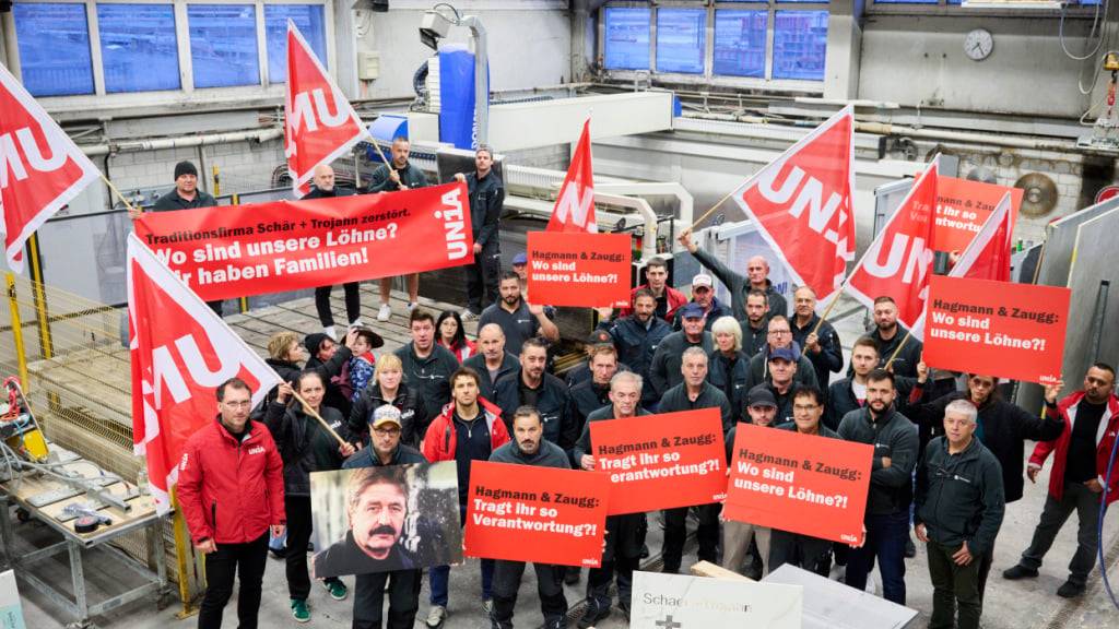 Die Mitarbeitenden der Schär und Trojahn AG sind am Freitag wegen ausbleibender Lohnzahlungen in den Streik getreten.