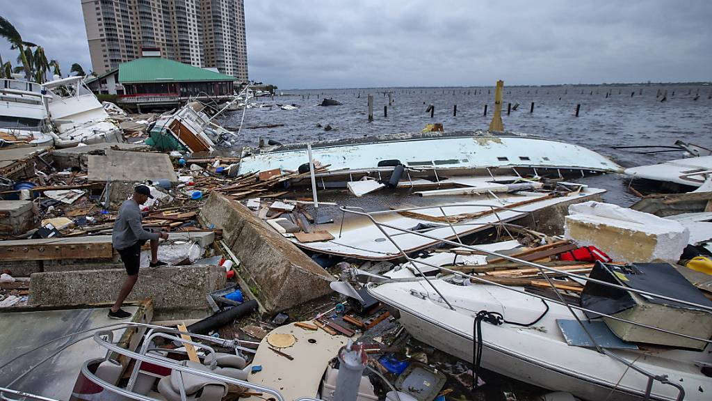 Der Kategorie-4-Hurrikan Ian erreichte im September 2022 die Küste Floridas. (Archivbild)